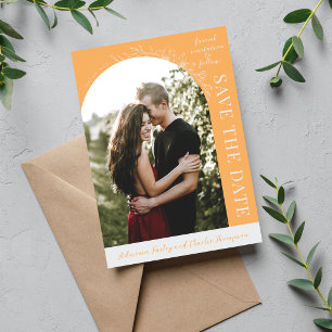 Reserva La Fecha Floral Simplicity 1 Sorbet Naranja Save The Date