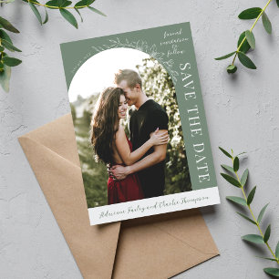 Reserva La Fecha Floral Simplicity 1 Verde Polvoriento Salvar La Fe
