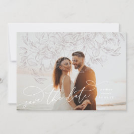 Reserva La Fecha Floral Whimsical Boho Save the Date Photo Card