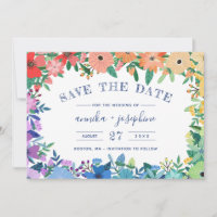 Flores de arcoiris Boda LGBT Salva la fecha