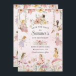 Reserva La Fecha Flores de cumpleaños pradera de jardín de cumpleañ<br><div class="desc">Personalice este capricho ahorre la fecha fácil y rápidamente. Simplemente haga clic en el botón Editar usando herramientas de diseño para editar el texto, cambiar fuentes y colores de fuentes. Presenta hadas pintadas a mano con acuarelas en un encantador prado de flores silvestres. Elementos coincidentes disponibles en el almacén. ¡Todo...</div>
