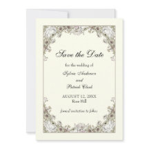 Flores de dibujo boda romántico de marfil