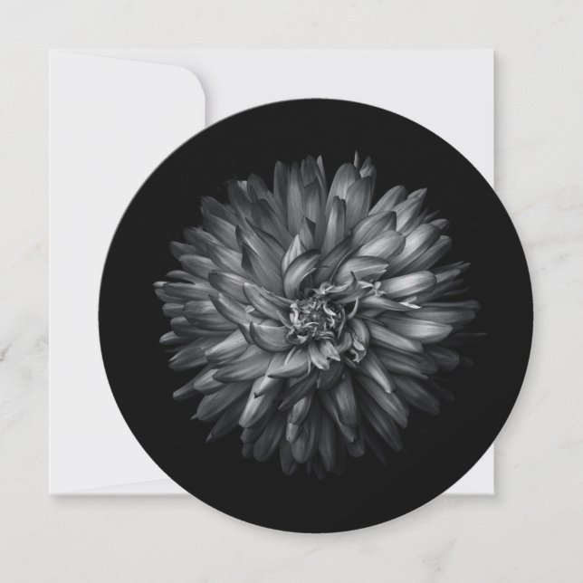 Reserva La Fecha Flores de Jardín en Blanco y Negro 20 (Anverso)