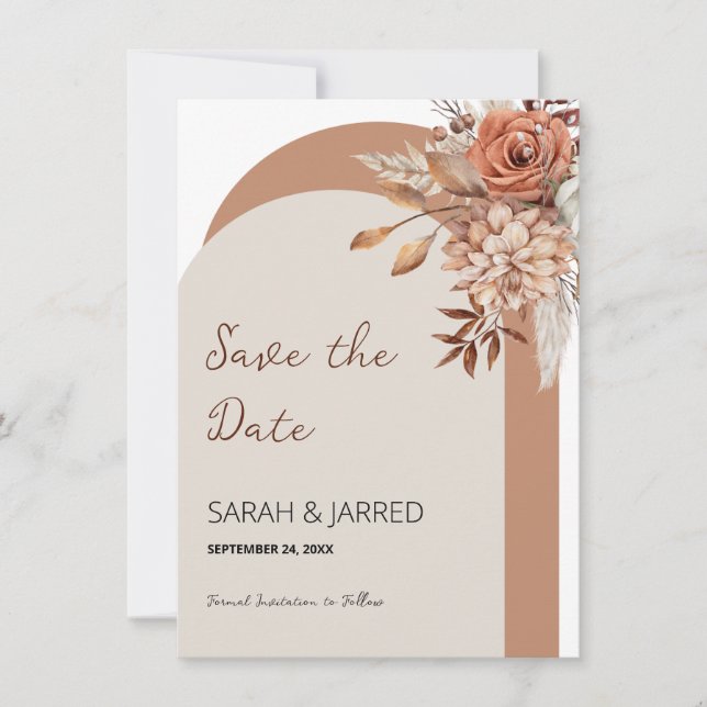 Reserva La Fecha Flores de otoño (Anverso)