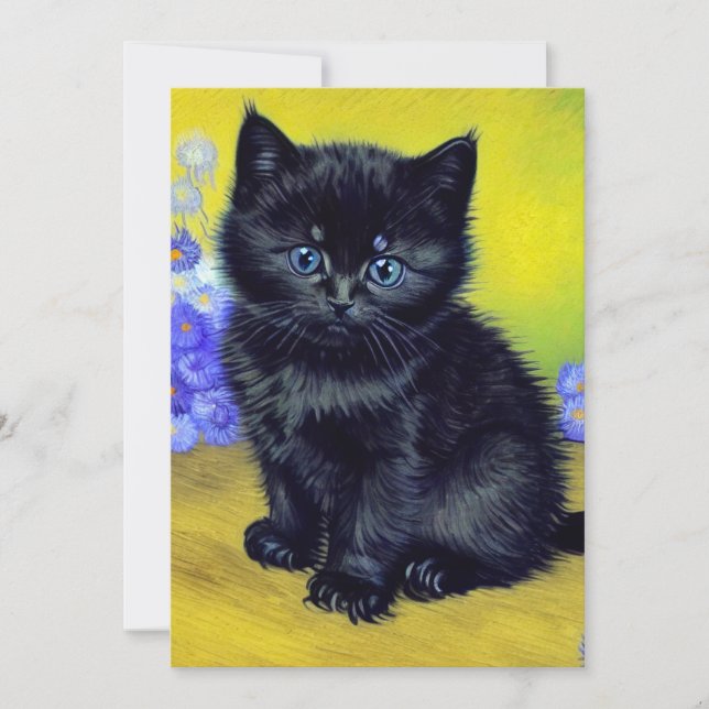 Reserva La Fecha Flores moradas de gato negro Van Gogh (Anverso)