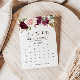 Reserva La Fecha Flores Multicolor elegantes Guardar el calendario
