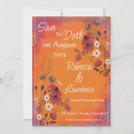 Reserva La Fecha Flores salvajes Saffron Sky - Bodas salvan la fech