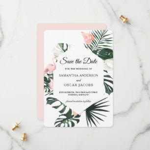 Reserva La Fecha Flores tropicales y belleza de flamencos rosados