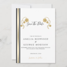 Flores Y Rayas De Oro