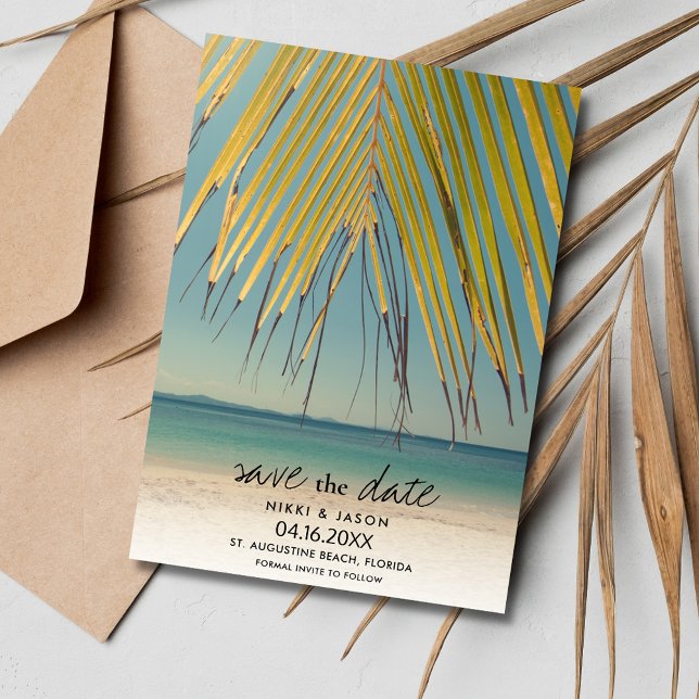Reserva La Fecha Florida Beach Wedding Photo Save the Date (Florida Beach Wedding Photo Save the Date)
