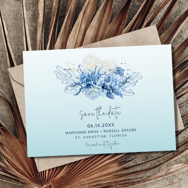 Reserva La Fecha Florida Beach Wedding Photo Save the Date (Subido por el creador)