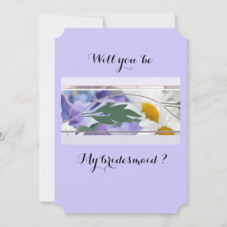 Reserva La Fecha Flower Abstract Will You Be My Bridesmaid card