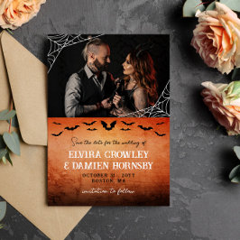 Reserva La Fecha Flying Bats Spider Gótico Web Foto Guardar fecha