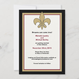 Reserva La Fecha Flying Pig Fleur de Lis Save the Date