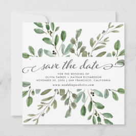 Reserva La Fecha Foliage Minimalista | Boda