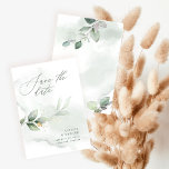Reserva La Fecha Follaje acuático y boda metálico de oro<br><div class="desc">El follaje acuático ético y la boda de efecto oro metálico ahorran la invitación de la fecha. Con hermosos detalles de acuarela. Esta moderna invitación a la boda le permitirá fijar el estilo de su gran día.</div>