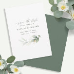 Reserva La Fecha Follaje acuático y boda metálico de oro<br><div class="desc">El follaje acuático ético y la boda de efecto oro metálico ahorran la invitación de la fecha. Con hermosos detalles de acuarela. Esta moderna invitación a la boda le permitirá fijar el estilo de su gran día.</div>