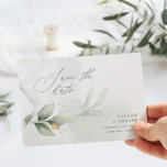 Reserva La Fecha Follaje acuático y boda metálico de oro<br><div class="desc">El follaje acuático ético y la boda de efecto oro metálico ahorran la invitación de la fecha. Con hermosos detalles de acuarela. Esta moderna invitación a la boda le permitirá fijar el estilo de su gran día.</div>