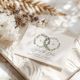 Reserva La Fecha Follaje rústico, floral y boda de escoria