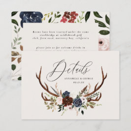 Reserva La Fecha Follaje rústico, floral y detalles bodas de stag