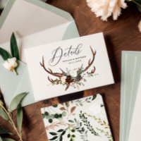 Follaje rústico, floral y detalles bodas de stag
