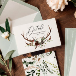 Reserva La Fecha Follaje rústico, floral y detalles bodas de stag