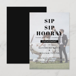 Reserva La Fecha Fondo de foto Sip Sip Hooray para fiesta de compro
