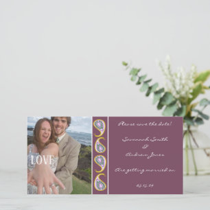 Reserva La Fecha Fondo de Paisley Morado y Amarillo Salva la Fecha 