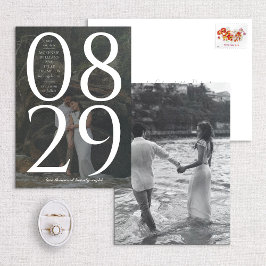 Reserva La Fecha Fondo moderno negrita de foto de fecha grande