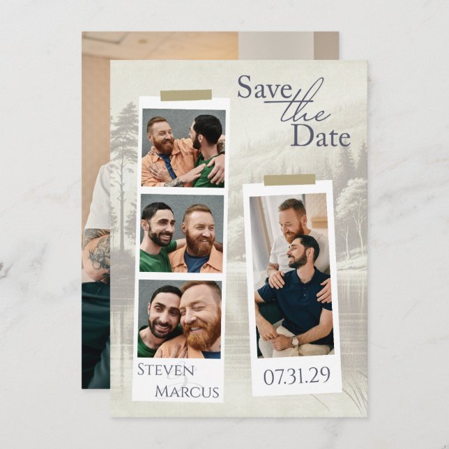 Reserva La Fecha Forest Lake Save the Date (Anverso / Reverso)