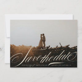 Reserva La Fecha Formal Elegant Beige Calligraphy QR Code Photo