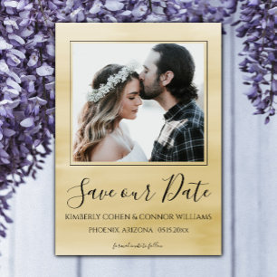 Reserva La Fecha Foto acuarela Guardar la fecha   Amarillo