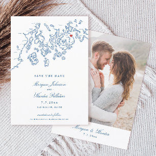 Reserva La Fecha Foto azul de la marina de guerra del mapa del puer