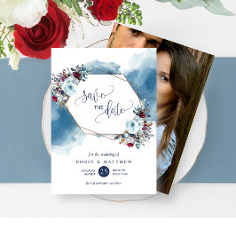 Reserva La Fecha Foto, Blooms Celestes, Cualquier Evento