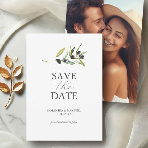 Reserva La Fecha Foto Boda De Olive Theme Save The Date