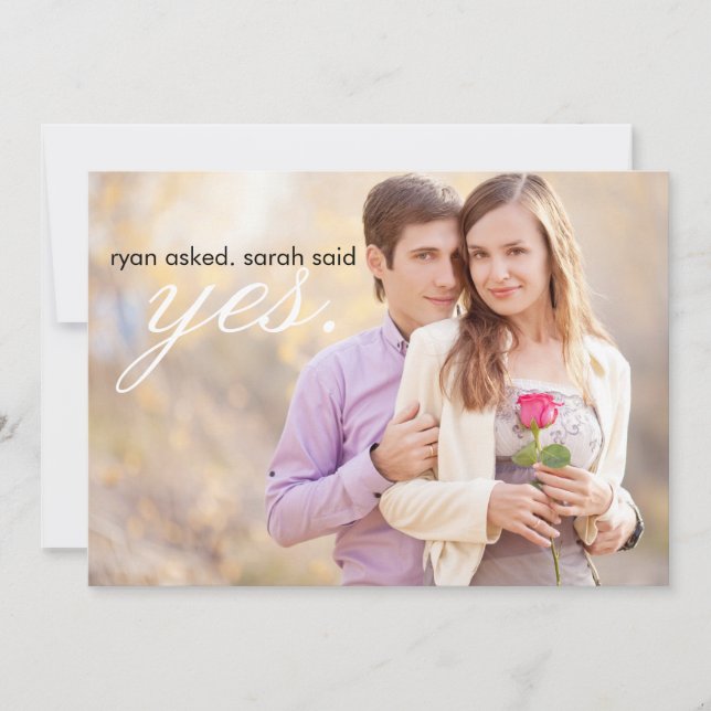 Reserva La Fecha Foto boda Gray Save the Date (Anverso)