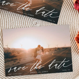 Reserva La Fecha Foto Boda moderna en blanco y negro