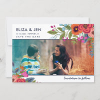 Foto bohemiana de Bouquet Save the Date