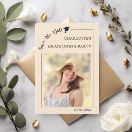 Reserva La Fecha Foto champagne Fiesta de graduación Save the Date