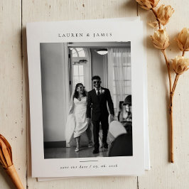 Reserva La Fecha Foto clásica de Boda formal Guardar la fecha