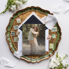 Reserva La Fecha Foto clásica elegante de la boda