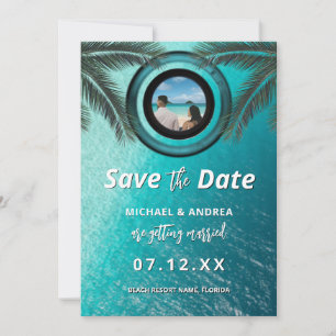 Reserva La Fecha Foto Código QR Boda de Verano en la Playa del Oc