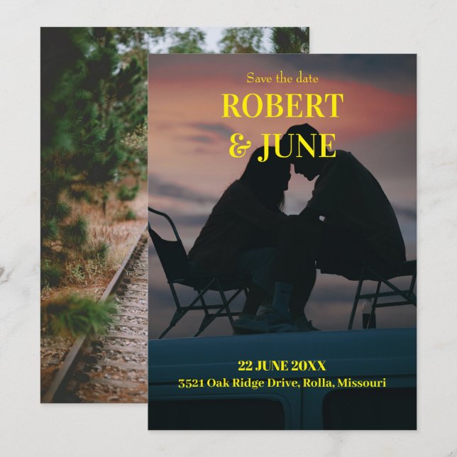 Reserva La Fecha Foto de ambos lados (Anverso / Reverso)