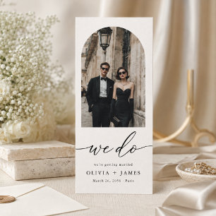 Reserva La Fecha Foto de archivo de marcador moderno de boda Guarda
