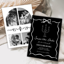 Foto de arco blanco dibujado a mano negra boda