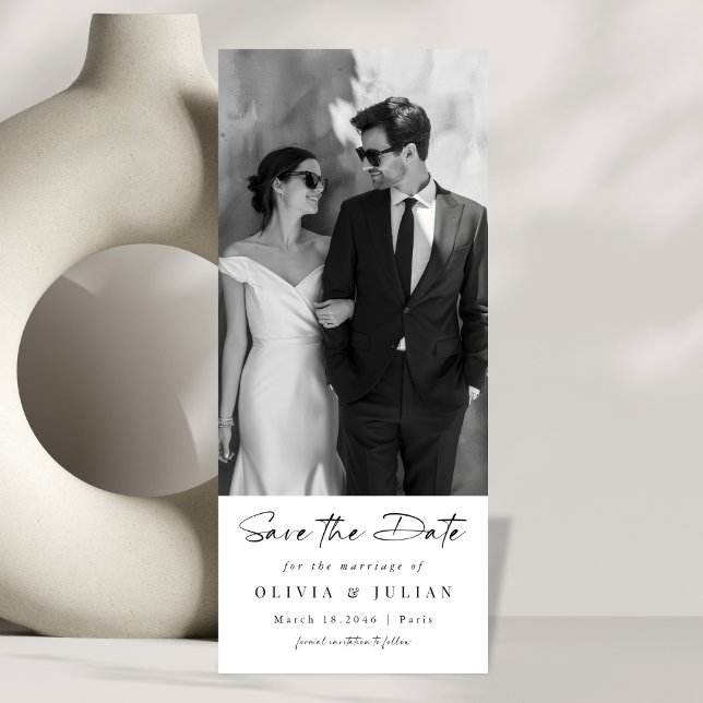 Reserva La Fecha Foto de boda con letra moderna elegante simple (Subido por el creador)