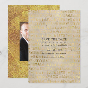 Reserva La Fecha Foto de boda con tema egipcio