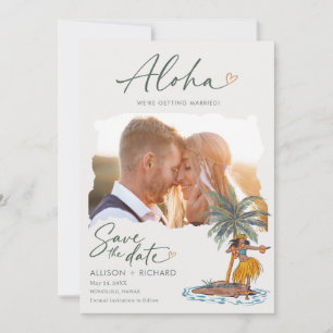 Reserva La Fecha Foto de boda de bailarina de hula Aloha Hawaii