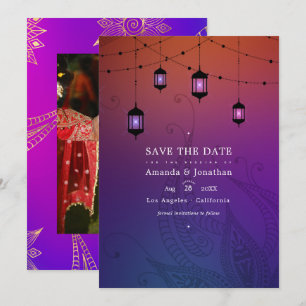 Reserva La Fecha Foto de boda de Bollywood árabe
