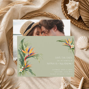 Reserva La Fecha Foto de Boda de Destino de Playa Elegante